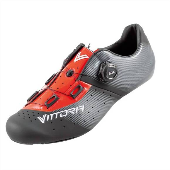 NEW VITTORIA men's eclipse cycling shoes in black & red